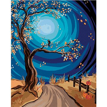 

Diamondi - STROM U CESTY, 40x50 cm, bez rámu a bez vypnutí plátna
