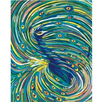 

Diamondi - BAREVNÝ PÁV, 40x50 cm, vypnuté plátno na rám