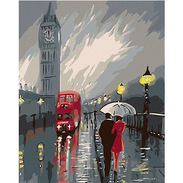 

Diamondi - BIG BEN V DEŠTI, 40x50 cm, bez rámu a bez vypnutí plátna