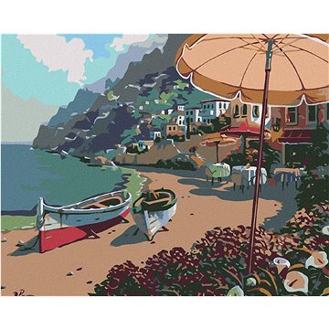

Diamondi - PRAMICE NA PLÁŽI, 40x50 cm, vypnuté plátno na rám