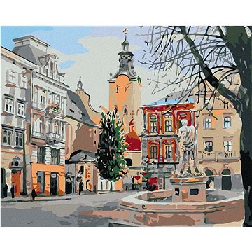 

Diamondi - Diamantové malování - KAŠNA NA NÁMĚSTÍ, 40x50 cm, Vypnuté plátno na rám
