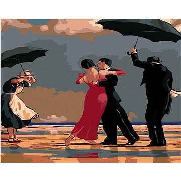 

Diamondi - TANEC NA PLÁŽI I, 40x50 cm, vypnuté plátno na rám