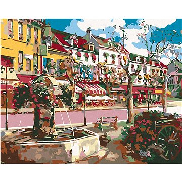 

Diamondi - LETNÍ ULICE, 40x50 cm, vypnuté plátno na rám