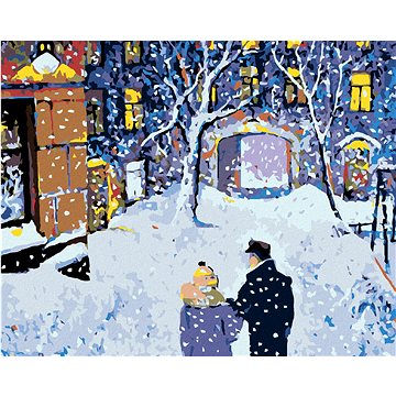 

Diamondi - ZIMNÍ PROCHÁZKA VE DVOU, 40x50 cm, bez rámu a bez vypnutí plátna