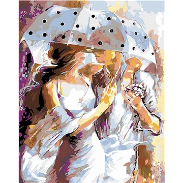 

Diamondi - MILENCI POD DEŠTNÍKEM, 40x50 cm, bez rámu a bez vypnutí plátna
