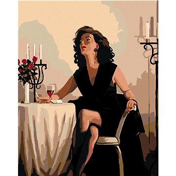 

Diamondi - ČEKÁNÍ PŘED VEČEŘÍ, 40x50 cm, vypnuté plátno na rám