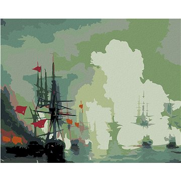 

Diamondi - LODĚ V MLZE, 40x50 cm, bez rámu a bez vypnutí plátna