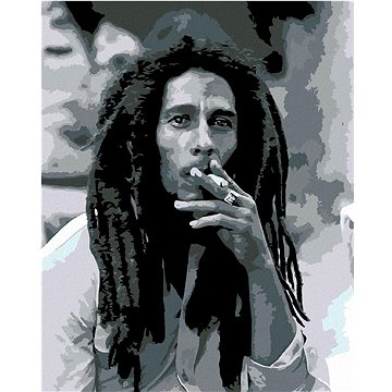 

Diamondi - KOUŘÍCÍ BOB MARLEY, 40x50 cm, bez rámu a bez vypnutí plátna