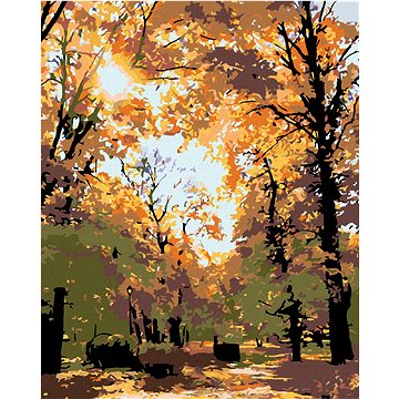 

Diamondi - PODZIMNÍ STROMY, 40x50 cm, vypnuté plátno na rám