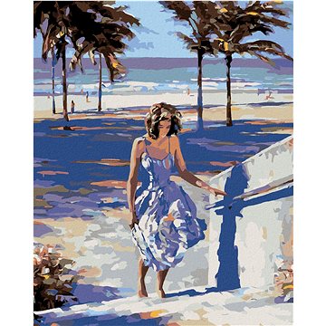 

Diamondi - KDYŽ JDE ŽENA Z PLÁŽE, 40x50 cm, bez rámu a bez vypnutí plátna