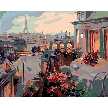 

Diamondi - PAŘÍŽ Z BALKONU, 40x50 cm, vypnuté plátno na rám