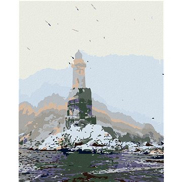 

Diamondi - Diamantové malování - MAJÁK V MLZE, 40x50 cm, Vypnuté plátno na rám