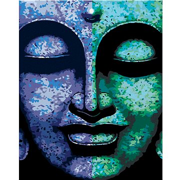 

Diamondi - DVOUBAREVNÝ BUDDHA, 40x50 cm, bez rámu a bez vypnutí plátna