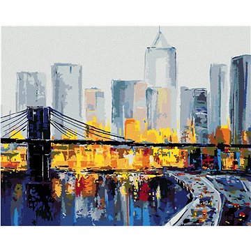 

Diamondi - RUŠNÝ NEW YORK, 40x50 cm, vypnuté plátno na rám