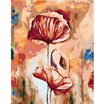 

Diamondi - KVETOUCÍ VLČÍ MÁK, 40x50 cm, vypnuté plátno na rám