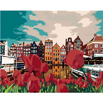 

Diamondi - TULIPÁNY V AMSTERDAMU, 40x50 cm, bez rámu a bez vypnutí plátna