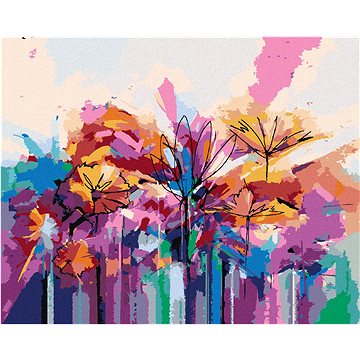 

Diamondi - BAREVNÉ LETNÍ KVĚTINY, 40x50 cm, bez rámu a bez vypnutí plátna