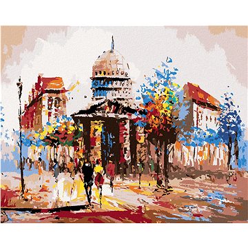 

Diamondi - POHLED NA KRAJ BLOKU V PAŘÍŽI, 40x50 cm, vypnuté plátno na rám
