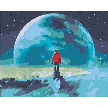 

Diamondi - MUŽ NA VRCHOLU HORY, 40x50 cm, vypnuté plátno na rám