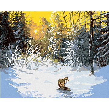

Diamondi - LIŠKA V ZASNĚŽENÉM LESE, 40x50 cm, bez rámu a bez vypnutí plátna
