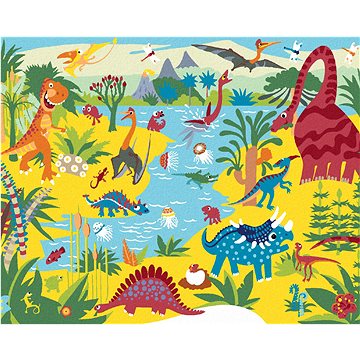 

Diamondi - VESELÍ DINOSAUŘI, 40x50 cm, bez rámu a bez vypnutí plátna