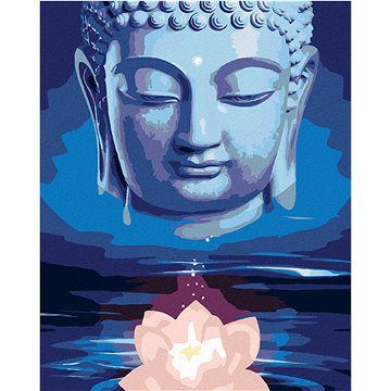 

Diamondi - MODRÝ BUDDHA S LOTOSEM, 40x50 cm, bez rámu a bez vypnutí plátna