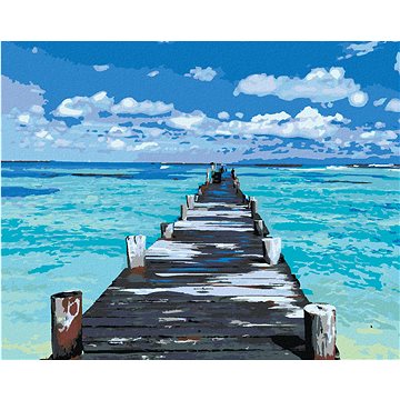 

Diamondi - Diamantové malování - MOLO NA TYRKYSOVE´M MORˇI, 40x50 cm, Vypnuté plátno na rám