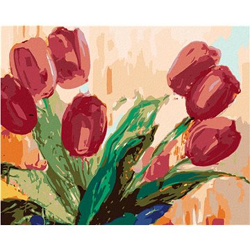 

Diamondi - ČERVENÉ TULIPÁNY, 40x50 cm, bez rámu a bez vypnutí plátna