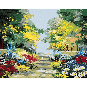 

Diamondi - Diamantové malování - OKRASNÉ KVĚTINY, 40x50 cm, bez rámu a bez vypnutí plátna
