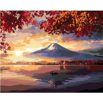 

Diamondi - JAPONSKO HORA A JEZERO, 40x50 cm, bez rámu a bez vypnutí plátna