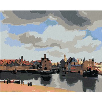 

Diamondi - POHLED NA DELFT (J. VERMEER), 40x50 cm, vypnuté plátno na rám