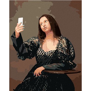 

Diamondi - MONA LISA SELFIE, 40x50 cm, vypnuté plátno na rám