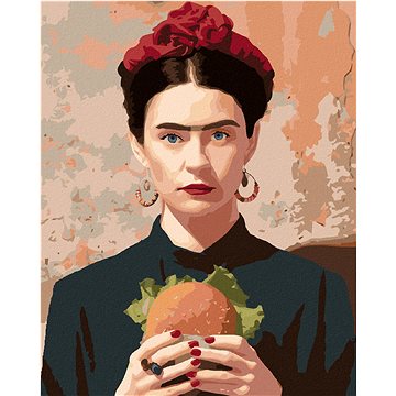 

Diamondi - FRIDA KAHLO A HAMBURGER, 40x50 cm, bez rámu a bez vypnutí plátna