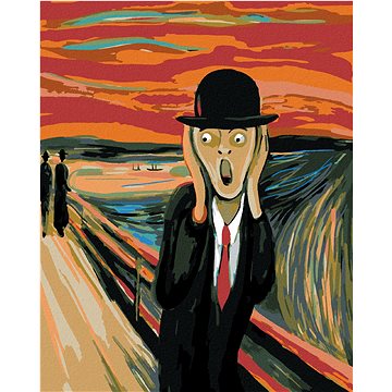

Diamondi - VÝKŘIK A KLOBOUK - INSPIRACE E. MUNCH, 40x50 cm, bez rámu a bez vypnutí plátna