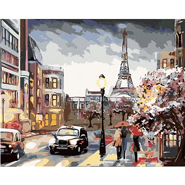 

Diamondi - PAŘÍŽ A LIDÉ NA ULICI, 40x50 cm, vypnuté plátno na rám