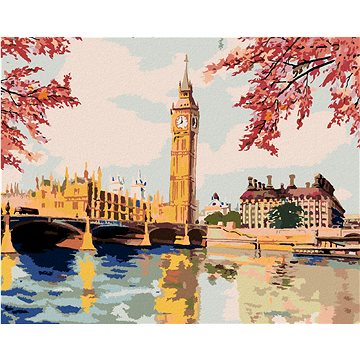 

Diamondi - BIG BEN NA PODZIM, 40x50 cm, vypnuté plátno na rám