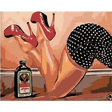 

Diamondi - SVŮDNÉ NOHY A JAGER, 40x50 cm, vypnuté plátno na rám