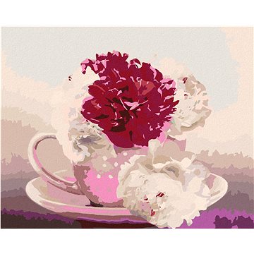 

Diamondi - KÁVA S KVĚTINAMI, 40x50 cm, bez rámu a bez vypnutí plátna