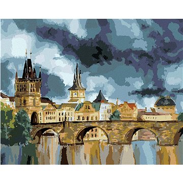 

Diamondi - KARLŮV MOST V BOUŘI, 40x50 cm, bez rámu a bez vypnutí plátna