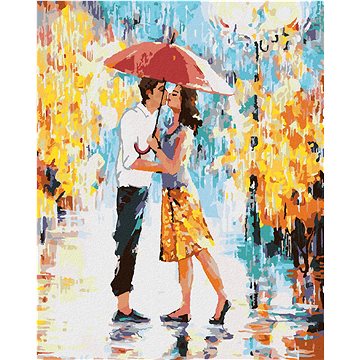 

Diamondi - MILENCI V PAŘÍŽI S DEŠTNÍKEM II, 40x50 cm, bez rámu a bez vypnutí plátna
