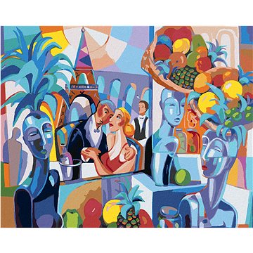 

Diamondi - ABSTRAKTNÍ RESTAURACE V PAŘÍŽI, 40x50 cm, bez rámu a bez vypnutí plátna
