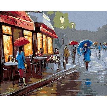 

Diamondi - DEŠTIVÝ DEN VE MĚSTĚ, 40x50 cm, bez rámu a bez vypnutí plátna