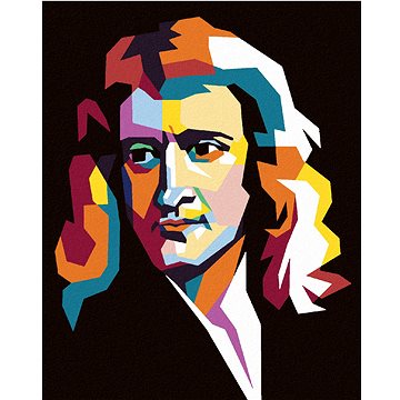 

Diamondi - BAREVNÝ ISSAC NEWTON, 40x50 cm, bez rámu a bez vypnutí plátna