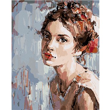 

Diamondi - TAJEMNÁ MALOVANÁ ŽENA, 40x50 cm, vypnuté plátno na rám
