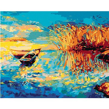 

Diamondi - MALOVANÉ LOĎKY NA JEZEŘE, 40x50 cm, bez rámu a bez vypnutí plátna