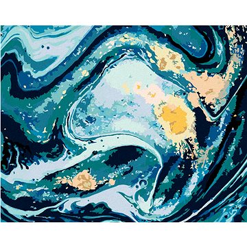 

Diamondi - MODRÁ ABSTRAKCE, 40x50 cm, vypnuté plátno na rám