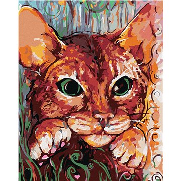 

Diamondi - MALOVANÁ KOČKA, 40x50 cm, vypnuté plátno na rám