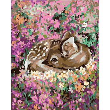 

Diamondi - KOLOUŠEK MEZI KVĚTINAMI, 40x50 cm, bez rámu a bez vypnutí plátna