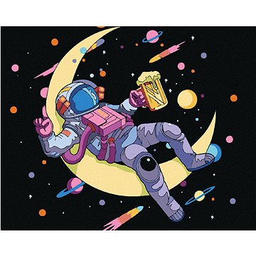 

Diamondi - ASTRONAUT A PIVO, 40x50 cm, vypnuté plátno na rám