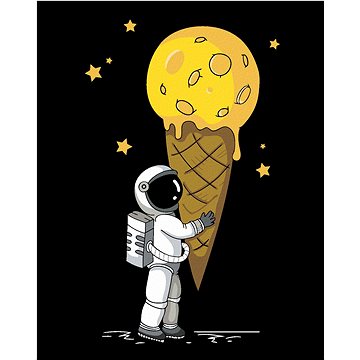 

Diamondi - ASTRONAUT SE ZMRZLINOU, 40x50 cm, vypnuté plátno na rám